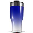 Skin Wrap Decal for 2017 RTIC Tumblers 40oz Smooth Fades White Blue (TUMBLER NOT INCLUDED)