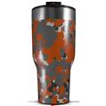 Skin Wrap Decal for 2017 RTIC Tumblers 40oz WraptorCamo Old School Camouflage Camo Orange Burnt (TUMBLER NOT INCLUDED)