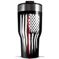 Skin Wrap Decal compatible with 2017 RTIC Tumblers 40oz Brushed USA American Flag Red Line (TUMBLER NOT INCLUDED)