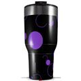 Skin Wrap Decal for 2017 RTIC Tumblers 40oz Lots of Dots Purple on Black (TUMBLER NOT INCLUDED)