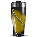 Skin Wrap Decal for 2017 RTIC Tumblers 40oz Barbwire Heart Yellow (TUMBLER NOT INCLUDED)
