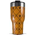 Skin Wrap Decal for 2017 RTIC Tumblers 40oz Halloween Skull and Bones (TUMBLER NOT INCLUDED)