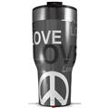 Skin Wrap Decal for 2017 RTIC Tumblers 40oz Love and Peace Gray (TUMBLER NOT INCLUDED)