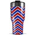 Skin Wrap Decal for 2017 RTIC Tumblers 40oz Zig Zag Red White and Blue (TUMBLER NOT INCLUDED)