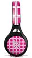 WraptorSkinz Skin Decal Wrap compatible with Beats EP Headphones Squared Fushia Hot Pink Skin Only HEADPHONES NOT INCLUDED