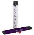 Skin Decal Wrap 2 Pack for Juul Vapes Pastel Butterflies Purple on White JUUL NOT INCLUDED