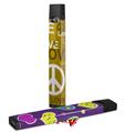 Skin Decal Wrap 2 Pack for Juul Vapes Love and Peace Yellow JUUL NOT INCLUDED
