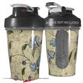 Decal Style Skin Wrap works with Blender Bottle 20oz Flowers and Berries Blue (BOTTLE NOT INCLUDED)