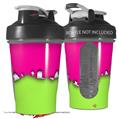Decal Style Skin Wrap works with Blender Bottle 20oz Ripped Colors Hot Pink Neon Green (BOTTLE NOT INCLUDED)