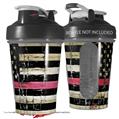 Decal Style Skin Wrap works with Blender Bottle 20oz Painted Faded and Cracked Pink Line USA American Flag (BOTTLE NOT INCLUDED)