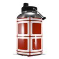 Skin Decal Wrap for 2017 RTIC One Gallon Jug Squared Red Dark (Jug NOT INCLUDED) by WraptorSkinz