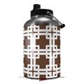 Skin Decal Wrap for 2017 RTIC One Gallon Jug Boxed Chocolate Brown (Jug NOT INCLUDED) by WraptorSkinz