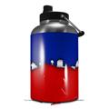 Skin Decal Wrap for 2017 RTIC One Gallon Jug Ripped Colors Blue Red (Jug NOT INCLUDED) by WraptorSkinz