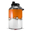 Skin Decal Wrap for 2017 RTIC One Gallon Jug Ripped Colors Orange White (Jug NOT INCLUDED) by WraptorSkinz