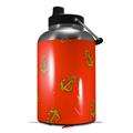 Skin Decal Wrap for 2017 RTIC One Gallon Jug Anchors Away Red (Jug NOT INCLUDED) by WraptorSkinz