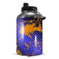 Skin Decal Wrap for 2017 RTIC One Gallon Jug Halftone Splatter Orange Blue (Jug NOT INCLUDED) by WraptorSkinz