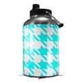 Skin Decal Wrap for 2017 RTIC One Gallon Jug Houndstooth Neon Teal (Jug NOT INCLUDED) by WraptorSkinz