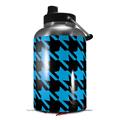 Skin Decal Wrap for 2017 RTIC One Gallon Jug Houndstooth Blue Neon on Black (Jug NOT INCLUDED) by WraptorSkinz