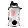 Skin Decal Wrap for 2017 RTIC One Gallon Jug Lots of Dots Pink on White (Jug NOT INCLUDED) by WraptorSkinz