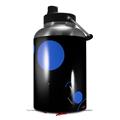 Skin Decal Wrap for 2017 RTIC One Gallon Jug Lots of Dots Blue on Black (Jug NOT INCLUDED) by WraptorSkinz