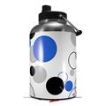 Skin Decal Wrap for 2017 RTIC One Gallon Jug Lots of Dots Blue on White (Jug NOT INCLUDED) by WraptorSkinz
