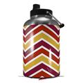 Skin Decal Wrap for 2017 RTIC One Gallon Jug Zig Zag Yellow Burgundy Orange (Jug NOT INCLUDED) by WraptorSkinz