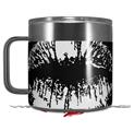 Skin Decal Wrap for Yeti Coffee Mug 14oz Big Kiss Lips White on Black - 14 oz CUP NOT INCLUDED by WraptorSkinz