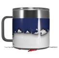 Skin Decal Wrap for Yeti Coffee Mug 14oz Ripped Colors Blue White - 14 oz CUP NOT INCLUDED by WraptorSkinz