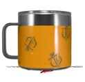 Skin Decal Wrap for Yeti Coffee Mug 14oz Anchors Away Orange - 14 oz CUP NOT INCLUDED by WraptorSkinz