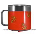Skin Decal Wrap for Yeti Coffee Mug 14oz Anchors Away Red - 14 oz CUP NOT INCLUDED by WraptorSkinz