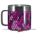 Skin Decal Wrap for Yeti Coffee Mug 14oz HEX Mesh Camo 01 Pink - 14 oz CUP NOT INCLUDED by WraptorSkinz