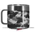 Skin Decal Wrap for Yeti Coffee Mug 14oz WraptorCamo Digital Camo Gray - 14 oz CUP NOT INCLUDED by WraptorSkinz