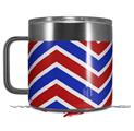 Skin Decal Wrap for Yeti Coffee Mug 14oz Zig Zag Red White and Blue - 14 oz CUP NOT INCLUDED by WraptorSkinz