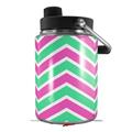 Skin Decal Wrap for Yeti Half Gallon Jug Zig Zag Teal Green and Pink - JUG NOT INCLUDED by WraptorSkinz