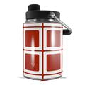Skin Decal Wrap for Yeti Half Gallon Jug Squared Red Dark - JUG NOT INCLUDED by WraptorSkinz