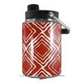 Skin Decal Wrap for Yeti Half Gallon Jug Wavey Red Dark - JUG NOT INCLUDED by WraptorSkinz