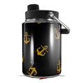 Skin Decal Wrap for Yeti Half Gallon Jug Anchors Away Black - JUG NOT INCLUDED by WraptorSkinz