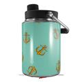 Skin Decal Wrap for Yeti Half Gallon Jug Anchors Away Seafoam Green - JUG NOT INCLUDED by WraptorSkinz