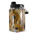 Skin Decal Wrap for Yeti Half Gallon Jug HEX Mesh Camo 01 Orange - JUG NOT INCLUDED by WraptorSkinz