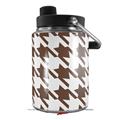 Skin Decal Wrap for Yeti Half Gallon Jug Houndstooth Chocolate Brown - JUG NOT INCLUDED by WraptorSkinz