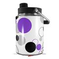 Skin Decal Wrap for Yeti Half Gallon Jug Lots of Dots Purple on White - JUG NOT INCLUDED by WraptorSkinz