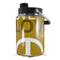 Skin Decal Wrap for Yeti Half Gallon Jug Love and Peace Yellow - JUG NOT INCLUDED by WraptorSkinz