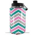 Skin Decal Wrap for Yeti 1 Gallon Jug Zig Zag Teal Pink and Gray - JUG NOT INCLUDED by WraptorSkinz