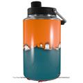 Skin Decal Wrap for Yeti 1 Gallon Jug Ripped Colors Orange Seafoam Green - JUG NOT INCLUDED by WraptorSkinz