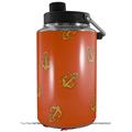 Skin Decal Wrap for Yeti 1 Gallon Jug Anchors Away Burnt Orange - JUG NOT INCLUDED by WraptorSkinz