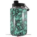 Skin Decal Wrap for Yeti 1 Gallon Jug Scattered Skulls Seafoam Green - JUG NOT INCLUDED by WraptorSkinz