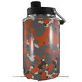 Skin Decal Wrap for Yeti 1 Gallon Jug WraptorCamo Old School Camouflage Camo Orange Burnt - JUG NOT INCLUDED by WraptorSkinz