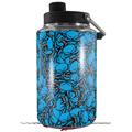 Skin Decal Wrap for Yeti 1 Gallon Jug Scattered Skulls Neon Blue - JUG NOT INCLUDED by WraptorSkinz