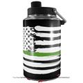 Skin Decal Wrap for Yeti 1 Gallon Jug Brushed USA American Flag Green Line - JUG NOT INCLUDED by WraptorSkinz