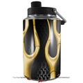 Skin Decal Wrap for Yeti 1 Gallon Jug Metal Flames Yellow - JUG NOT INCLUDED by WraptorSkinz